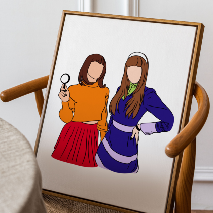 Cette affiche minimaliste représentant Veronica & Cheryl viendra décorer votre chambre pour rendre hommage à votre série préférée.