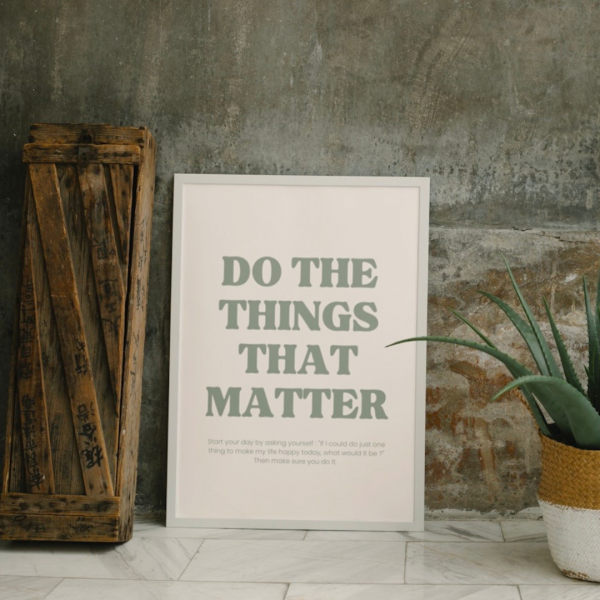 affiche do the things that matter