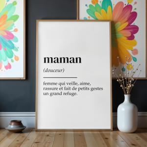 Affiche définition Maman – Poster à télécharger