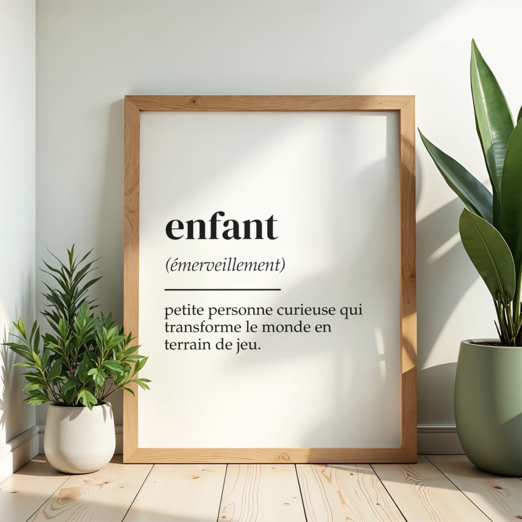 Affiche définition Enfant à télécharger | Poster chambre enfant