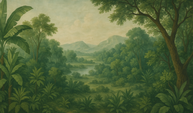 fresque murale nature