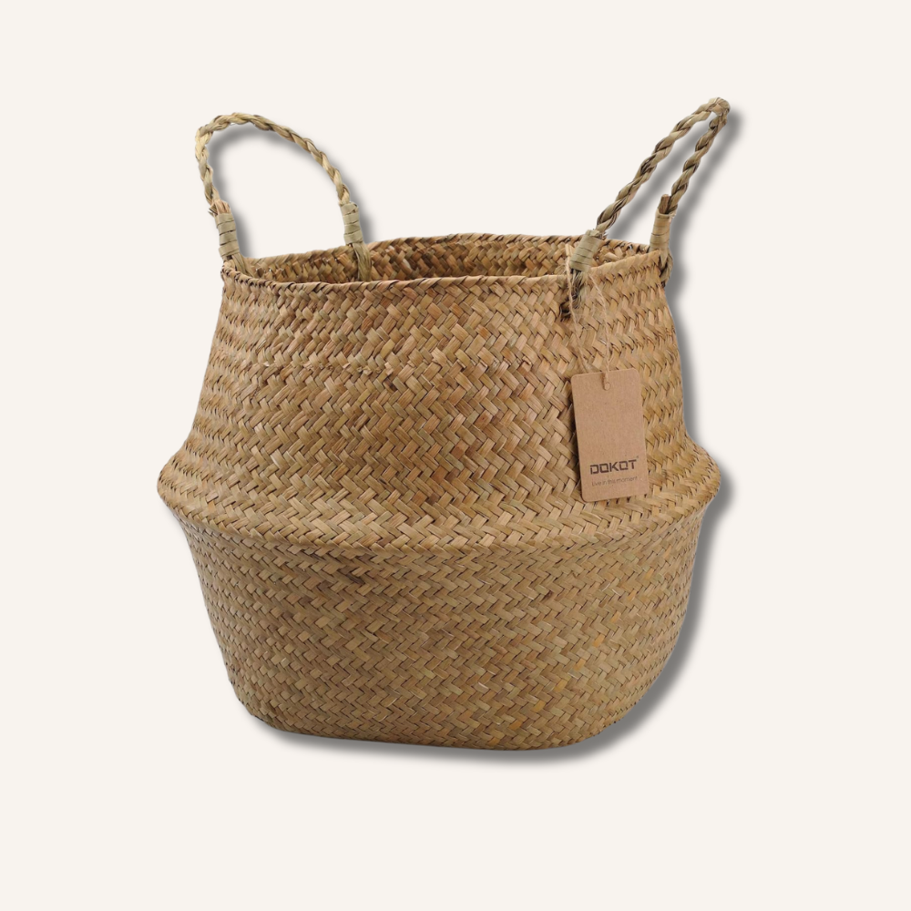 Panier de rangement en jonc de mer Dokot