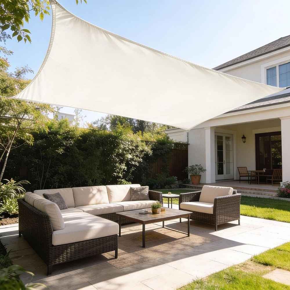 HAIKUS voile d'ombrage imperméable rectangulaire blanc