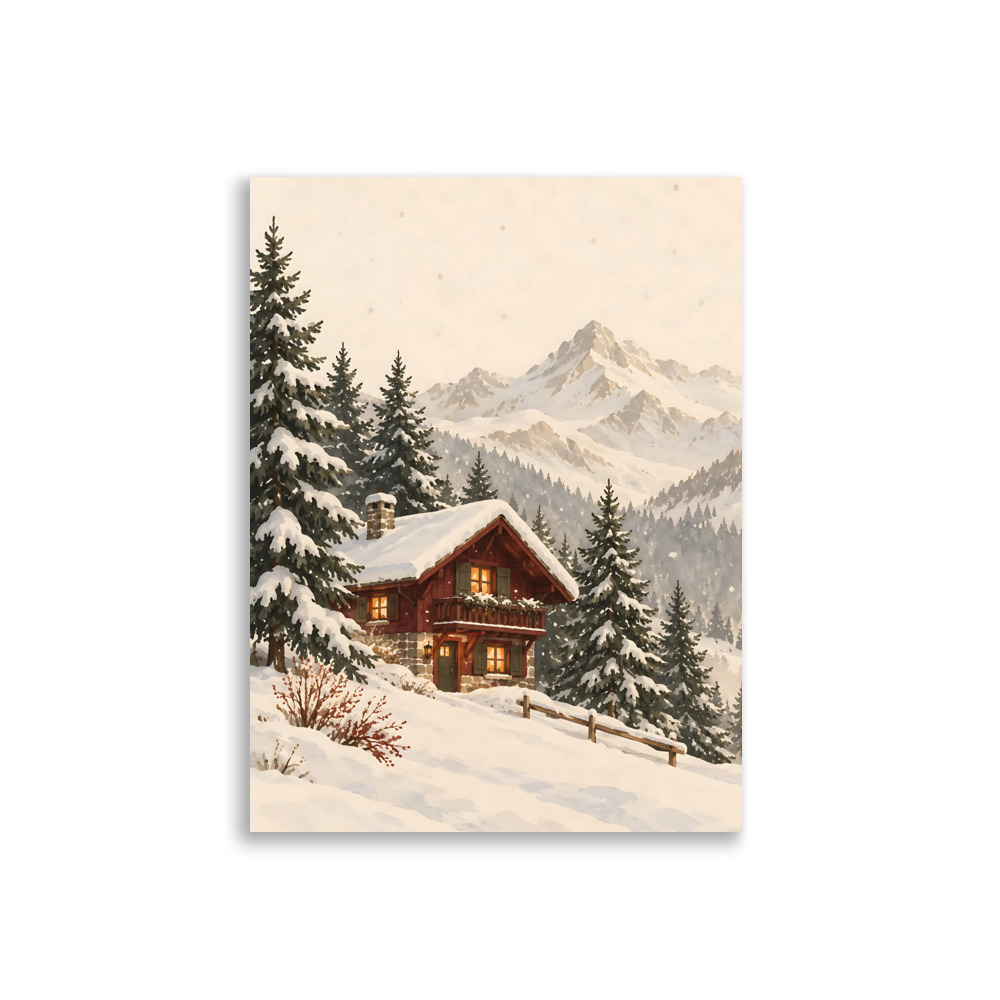 Affiche Chalet enneigé – Image 3
