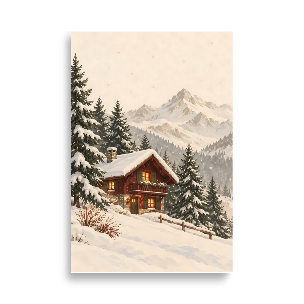 Affiche Chalet enneigé – Image 5