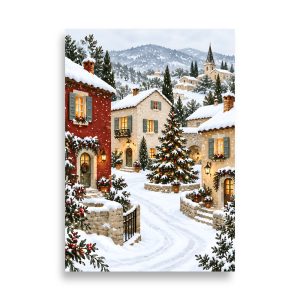 Affiche Village sous la neige